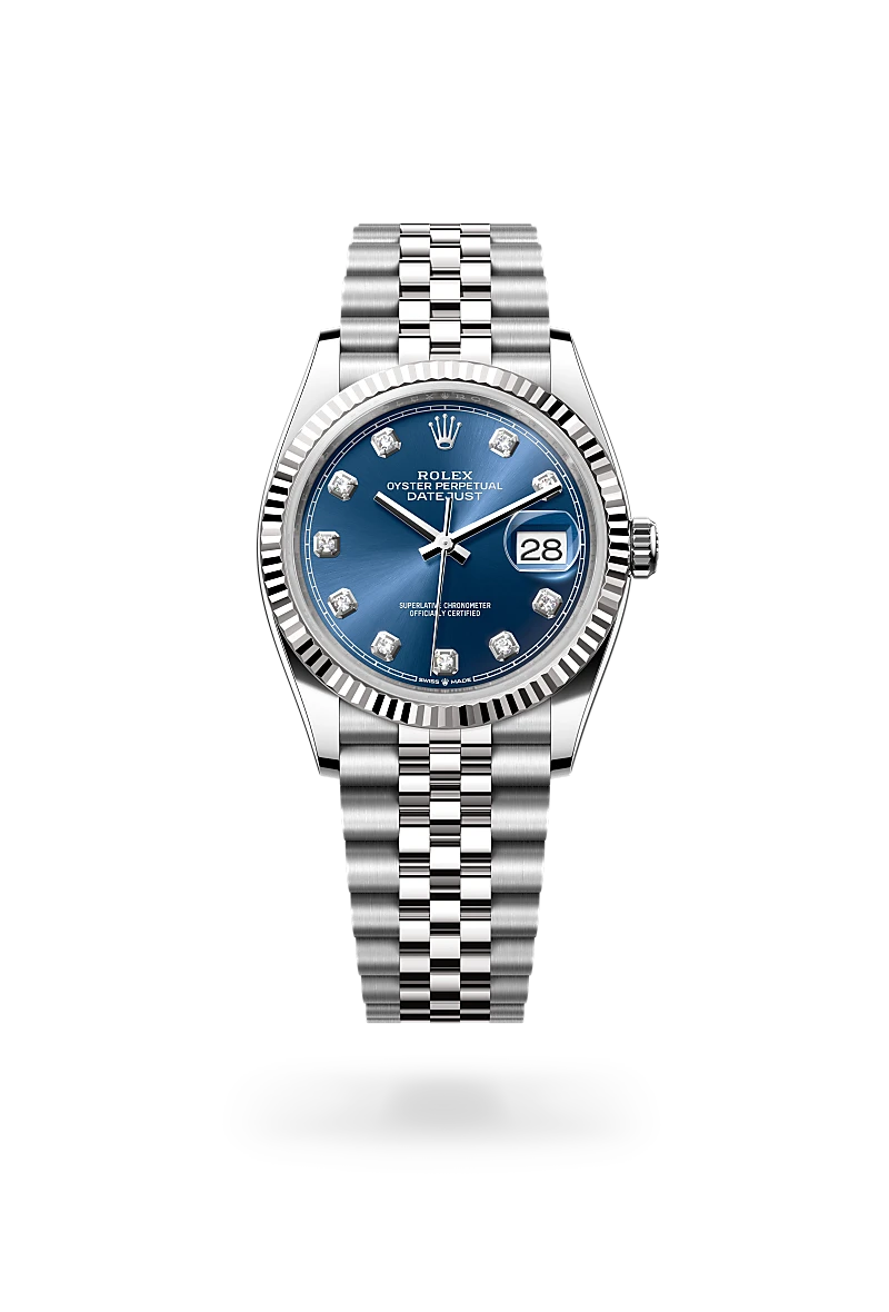 Rolex Datejust de Rolesor blanco —combinación de acero Oystersteel y oro blanco, M126234-0037 - EMWA